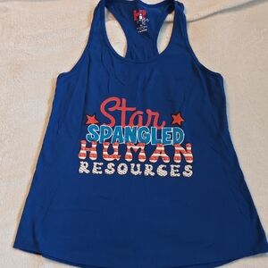 Star Spangled Human Resources Blue Women's Tank Top